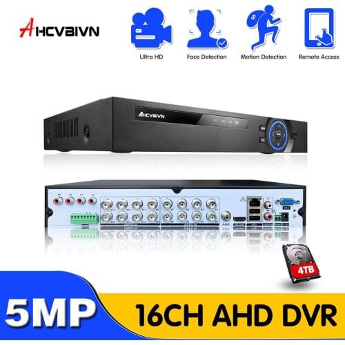 16 Channel AHD DVR 5MP 4MP 1080P 16CH AHD/CVI/TVI DVR CCTV Video Recorder Hybrid DVR NVR HVR 6 In 1 DVR for surveillance System
