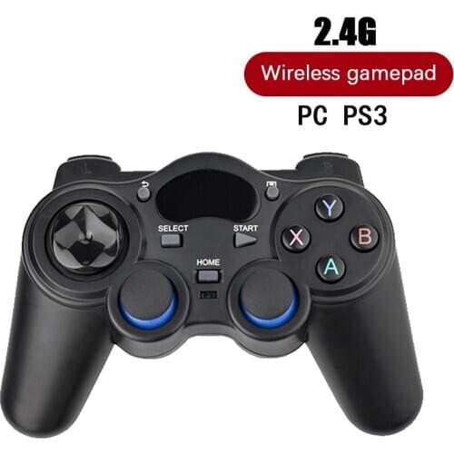 2.4G Wireless Game Controller Joystick Gamepad with Micro USB OTG Converter Adapter for Android TV Box for PC PS3 R57