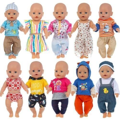 2020 New suit Doll Clothes Fit For 43cm born baby Doll clothes reborn Doll Accessories