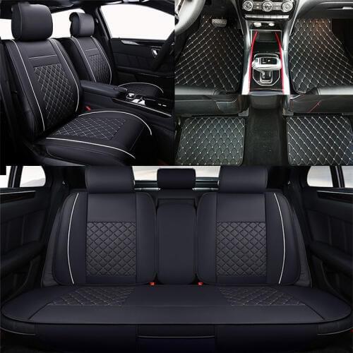 Car-Styling PU Leather Car Seat Covers+Floor Mats for KIA all Models Rio K2/3/4 Cerato Sportage Cars Cushion Auto Accessories