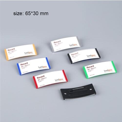 10pcs 65*30 mm ABS Name Badge Holder School Student Worker Id Card Holder With Pin