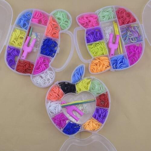 Loom Rubber Bands Bracelet for Kids or Hair Rubber Loom Bands Make Woven Bracelet DIY Toys Christmas Gift