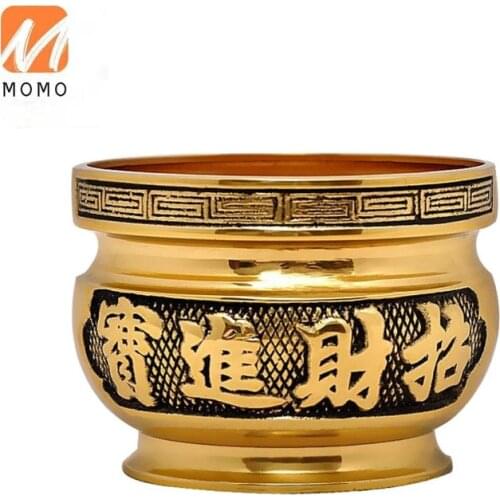 Buddha Utensils Copper Incense Burner Sacrifice Supplies Home Fortune Ancestor Worship Incense Burner Fortune Stove
