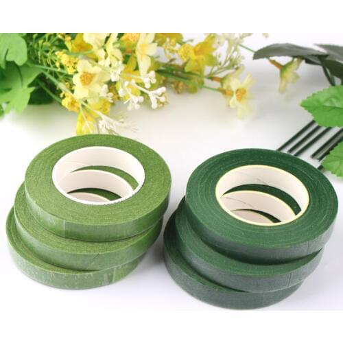 Zhahua DIY handmade paper tape wrapping strip material flower garland green dark green 1cm wide floral bag accessories