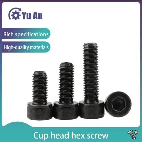 DIN912 12.9-stage Alloy Steel Cup Head Hexagonal Screw Elongated Cylinder Head Hexagonal Bolt M4M5M6 2Pcs