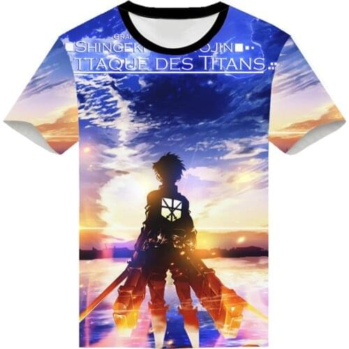 Japanese Anime T Shirt Scouting Legion Clothes Shingeki No Kyojin Tee Shirt Attack On Titan Giant short-sleeve T-shir Men Women
