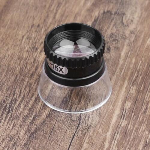 15X Monocular Magnifying Glass Loupe Lens Map Eye Magnifier Jewelry Repair Tool 16FA
