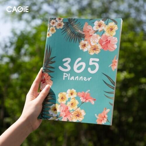 Kawaii Flower 2020 2021 A4 Monthly Plan Notebook Organizer 365 Days Journals DIY Planner Weekly Notepad Kpop Stationery Gift