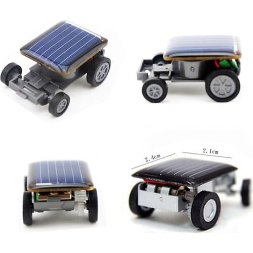 Creative Mini Solar Powered Car Model Sunlight Toys Kit Gadgets Educational Kids Baby Toy for Children Strange Black Newest