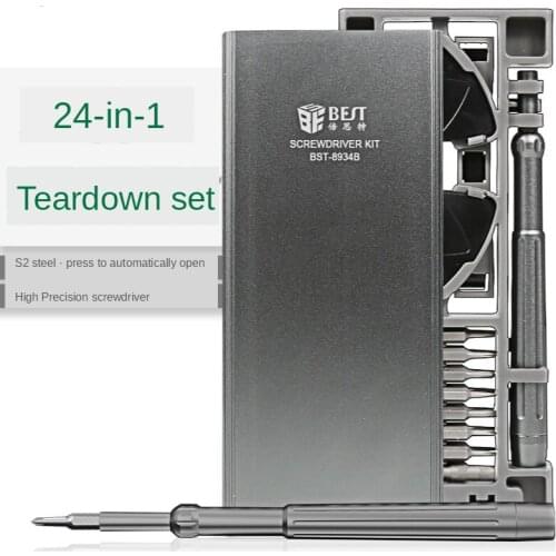 BST-8934B 24 in 1 Magnetic Screwdriver Kit Repair Tool For Macbook PC Phone Game Console Glasses Car Key