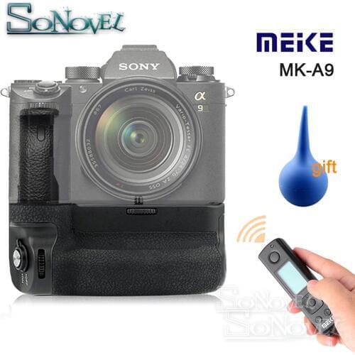 Meike MK-A9 PRO Battery Grip Holder Built-in 2.4GHz Remote Controller to Vertical-shooting Function,for Sony A9 A7RIII A7III