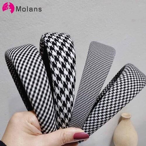 Molans New Women Hairband Solid Print Headbands Girls Hair Hoop Bezel Headdress Fashion Hair Bands Hair Accessories Wholesale