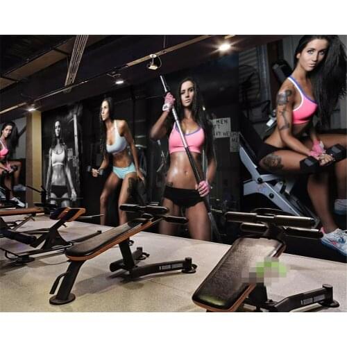 Beibehang Wallpaper mural custom any size photo hd fitness bodybuilding beauty handsome wallpaper background wall 3d wallpaper