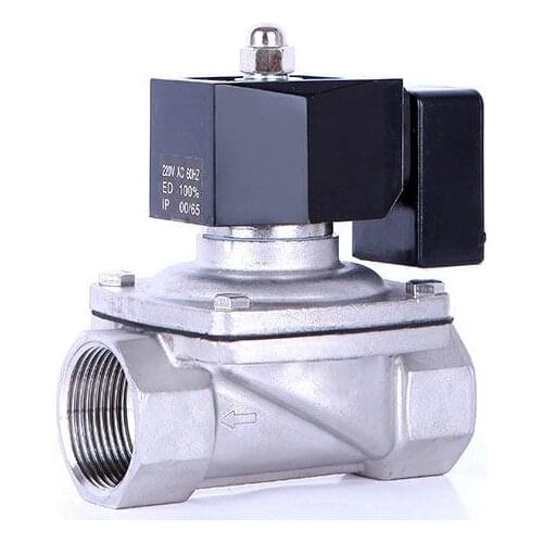 DN32 Normally Closed Solenoid Valve Water 304 Stainless Steel Solenoid Valve IP65 Fully Enclosed Coil