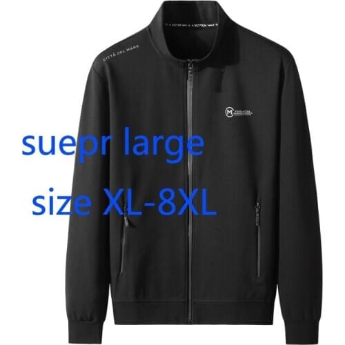 New Arrival Fashion Spring Men Stand Collar Knitted Casual Loose Mens Coats And Jackets Plus Size XL 2XL 3XL 4XL 5XL 6XL 7XL 8XL