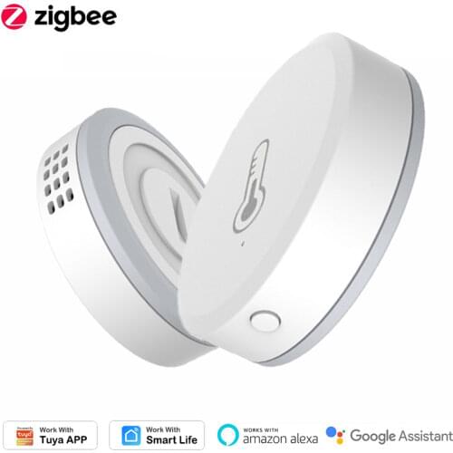 New ZigBee 3.0 Temperature And Humidity Sensor Remote Monitor By Tuya Smart Life APP Battery Powered Work With ALexa Google Home