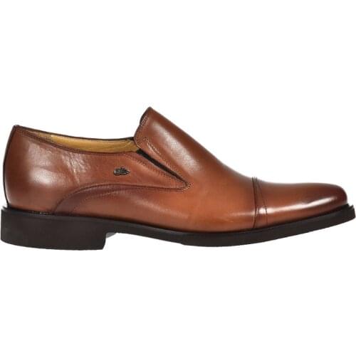 Shoes For Men Casual Genuine Leather Comfort Tan Color Inside Out Leather Orthopedic Insole Normal Fit Suitable For Foot Anatomy Slip-On Classic Shoes Fashion Business Suit Wedding Event 021403