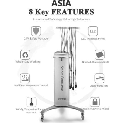 Excellent Performance Digi Hair Curling Machine 24V Output Digital Hair Perm Machine wit 32 Lines Brushed aluminum Shell TF24