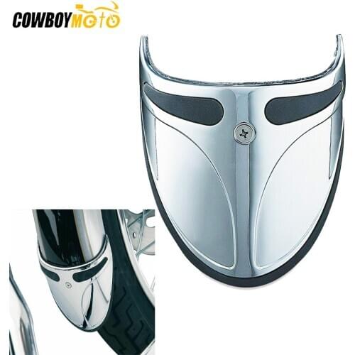 Chrome Black Motorcycle Front Fender Extension Mud Flap Trim Narrow Fit For Harley Sportster Dyna Softail FXST XL FXDWG FXR