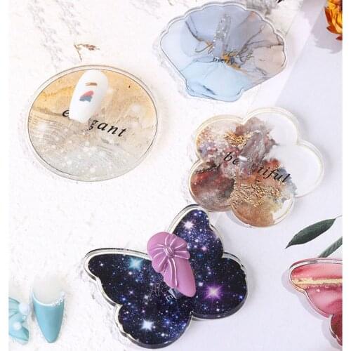 Butterfly Nail Art Plate Display Stand Starry Sky Shell Flower Shape Nail Polish Gel Display Photo Props