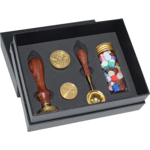 Diy wedding invitation custom wax seal stamp kit spoon wax stamp head set