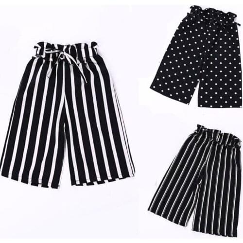 Boys Girls Shorts for Kids Summer Trousers Clothes Children Pants Knee Length Toddlers striped dots
