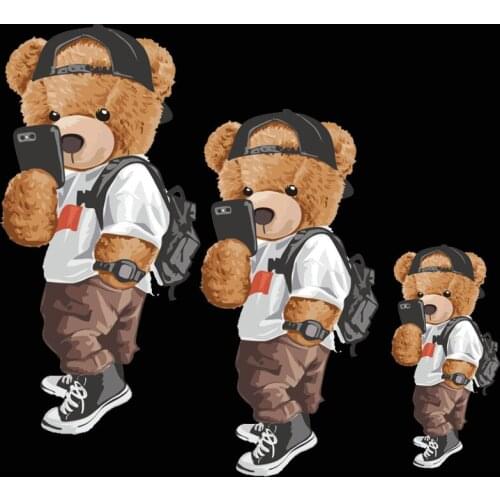 Thermocollants thermal Stickers bear badge patches on clothes Iron on transfers for clothing iron on heat transfer stripes parch