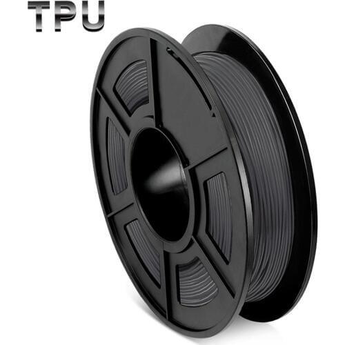 TPU 3D Printing Filament Black Flexible 1.75mm 0.5kg Filament Roll Plastic Filaments for 3D Printer Colorful Printing Material