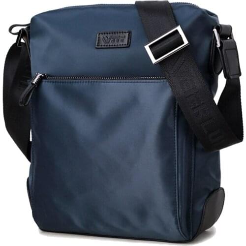 WEIERLUN Oxford Cloth Vertical Casual Mens Bag Shoulder Bag New Fashion Mens Messenger Bag Small Bag Blue