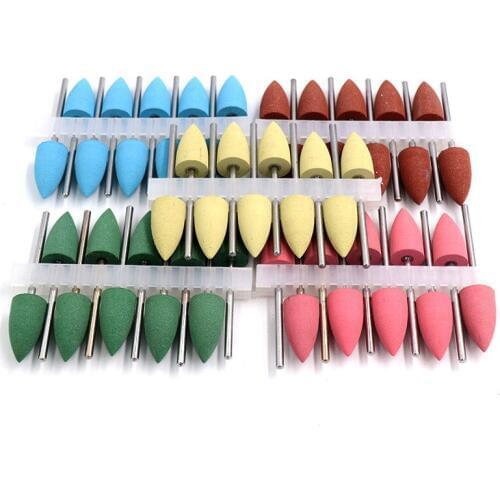 ZtDpLsd 1Pcs 2.35mm Shank Nail Art Drill Bits Polished Files Coarse Milling Silicone Quartz Metal Grinding Head Tool