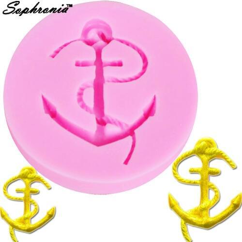 10PCS/SET M232 Anchor And Cable Silicone Mold For Fondant Cake Decorating Tools Cupcake Candy Chocolate Molds Kitchen Baking