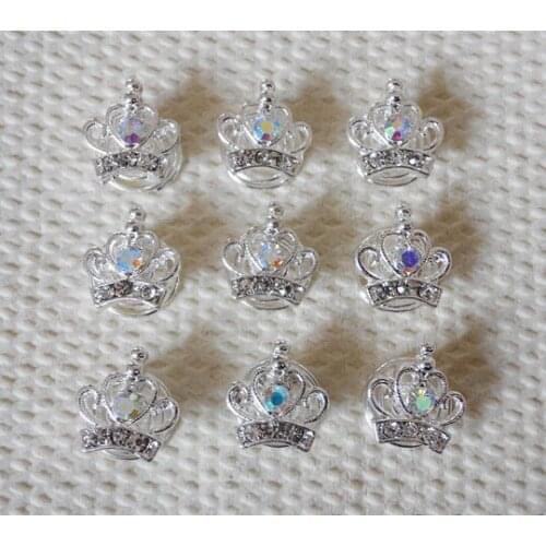 Hot Sale Hairpins Trendy Zinc Alloy 12 pieces Lot Crystal Crown Wedding Bridal Prom Hair Twists Spin Hair Pins Accessories