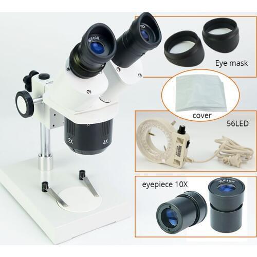 20X 40X Illuminated Industrial Binocular Stereo Microscope PCB Soldering with LED Light For cellphone Repair tool