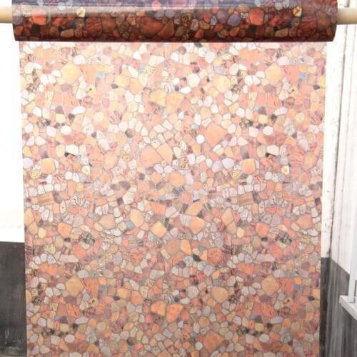 3D Stone Stained glass film on the Window Frosted Sticker decorative Static Cling Self-adhesive film home decor length 100cm