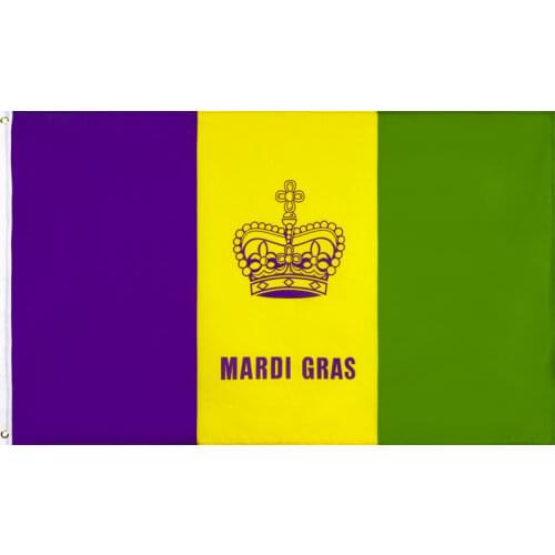 90x150cm Carnival mardi gras flag