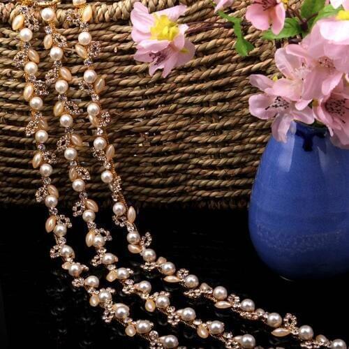 Free Shipping 5 yards Crystal Rhinestone Trim, Rhinestone Applique, Wedding Applique,Rhinestone Chain MALI071