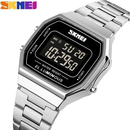 SKMEI Brand Watches For Men Fashion Waterproof Man Stainless Steel Digital Bracelets Wrist Watches Cause Electrnoic Clock 164
