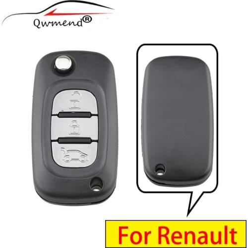 For Renault Car Key Shell 2/3 Buttons Car Remote Key Case for Renault Fluence Clio /Megane /Kangoo Modus Flip Keys