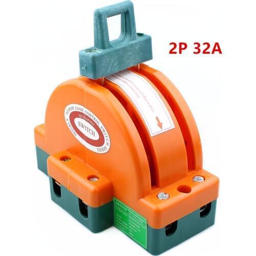 Two-way double-switching knife switch 2P 32A household electrical reverse knife switch 220V dual power switch