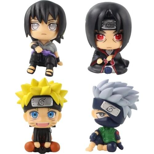 7.5-9cm Anime Uzumaki Naruto Hatake Kakashi Sasuke Uchiha Itachi PVC Action Figure Toys Model Doll Gifts