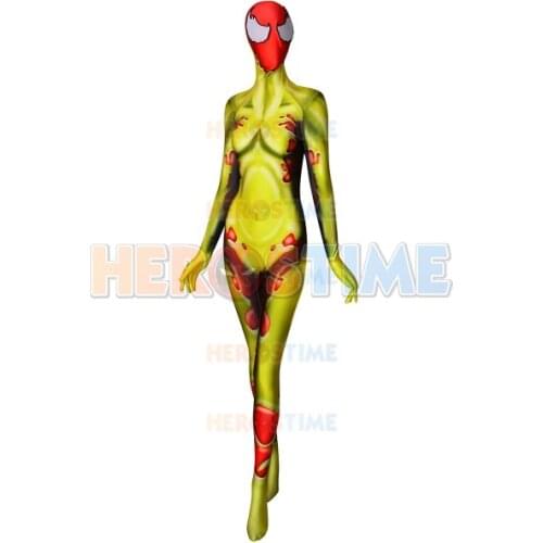 Scream Donna Symbiote Spawns Supervillain Costume Custom 3D Print Spandex Jumpsuit Cosplay Zentai Bodysuit
