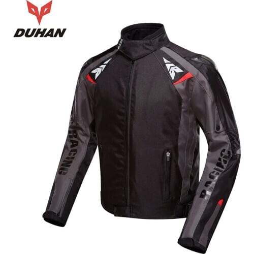 DUHAN Men Motorcycle Waterproof Professional Jackets Motocross Motorbike Racing Protective Riding Jacket Protector Clothes Ce