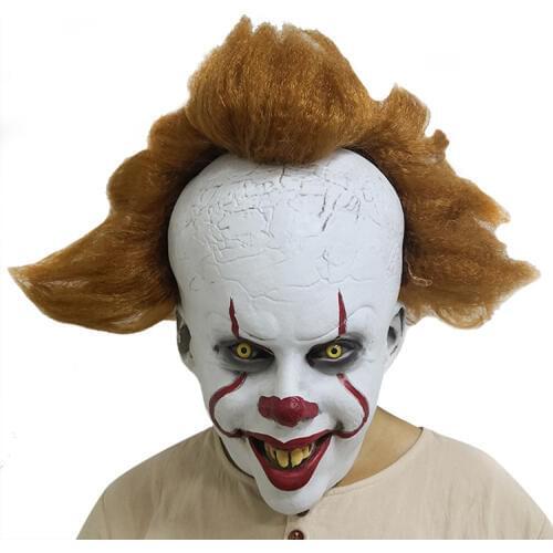 Stephen Kings It 2 ‘s Mask Headgear scary masks Funny Halloween funny Mask Purim Party Cosplay Clown headgear Hair accessories