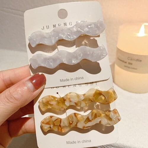 Cute Korean Elegant Geometric Hairgrip Hair Clips for Girls Women Barrette Vintage Hairpin Crab Holiday Hair Accessories