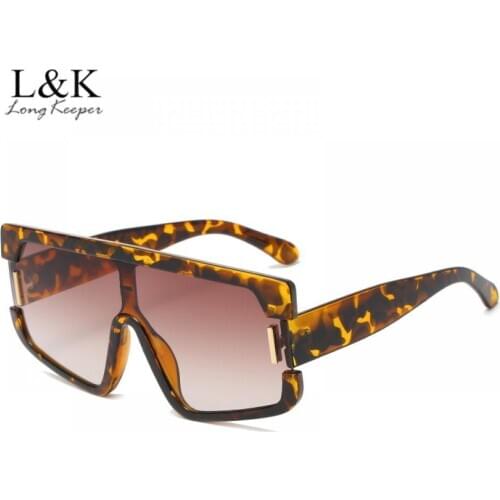 Fashion Oversized Sunglasses Women Men Luxury Brand Big Frame Square Sun Glasses Female Vintage One Piece Goggles Eyeware