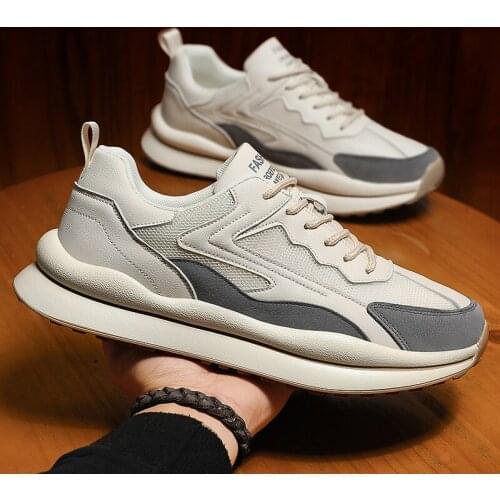 Mens Casual Shoes Breathable Running Sneakers Lace-up Walking Shoes Lightweight Comfortable