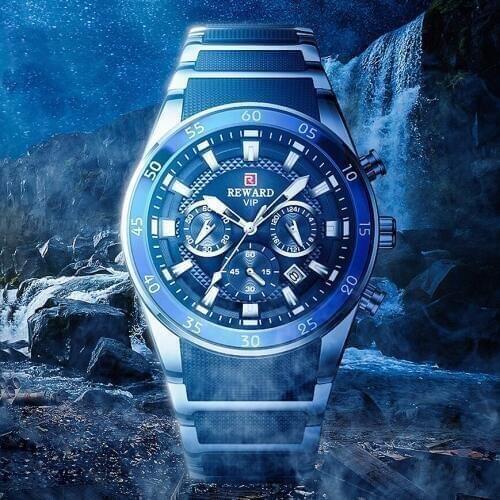 REWARD Sport Chronograph Mens Watches Top Brand Luxury Business Waterproof Date Quartz Watch Man Clock Watch Relogio Masculino