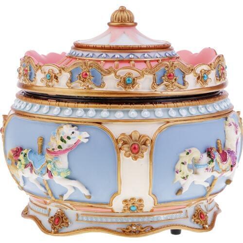 Retro Music Box with LED Flash Light Kids Christmas Birthday Gift Canon in D