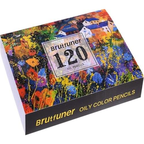 Brutfuner 120 Colors Professional Oil Color Pencils Set Lapis De Cor Artist Painting Sketching Color Pencil School Art Supplie