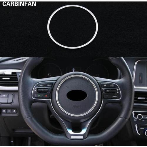 Sticker Steering Wheel Panel Cover Badge Insert Trim Ring Accent Bezel Frame Garnish Car Styling For Kia Optima k5 2016 2017 18